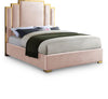 Hugo Pink Velvet King Bed