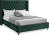 Aiden Green Velvet Queen Bed