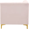 Alina Pink Velvet Corner Chair