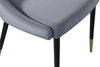 Sleek Grey Velvet Dining Chair