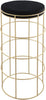 Rebar Black Velvet Bar Stool