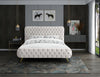 Delano Cream Velvet Queen Bed