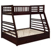 Ashton Twin Over Full 2-drawer Bunk Bed Cappuccino, White, Navy, Honey, & Brown