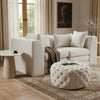 Addison Cream Velvet Ottoman/Bench