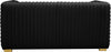 Ravish Black Velvet Loveseat