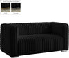 Ravish Black Velvet Loveseat