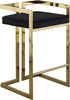 Ezra Black Velvet Stool