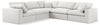 Serene Cream Linen Fabric Deluxe Cloud Modular Sectional