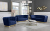 Bellini Navy Velvet Loveseat