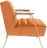 Woodford Orange Velvet Accent Chair