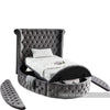 Luxus Grey Velvet Twin Bed (3 Boxes)