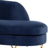 Serpentine Navy Velvet 3pc. Sectional