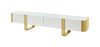 Larvik TV Stand White w/ Gold Frame