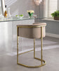 Donatella Beige Velvet Stool