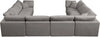 Plush Grey Velvet Standard Cloud Modular Sectional