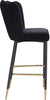 Lily Black Velvet Stool
