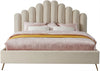 Lily Cream Velvet King Bed