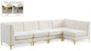 Alina Cream Velvet Modular Sectional