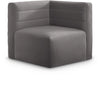 Quincy Grey Velvet Modular Corner Chair
