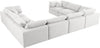 Serene Cream Linen Fabric Deluxe Cloud Modular Sectional