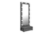 Lexi Grey Tall Mirror with Drawer and Speakers