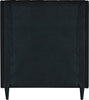 Eva Black Velvet Twin Bed