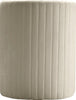 Selena Cream Velvet Accent Chair and Ottoman Set