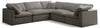 Plush Grey Velvet Standard Cloud Modular Sectional