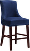 Hannah Navy Velvet Stool