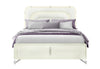 Lyra Beige Bed with LED