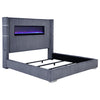 Tisdall Wingback Bed with Flame Visualizer