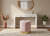 Heart Pink Velvet Ottoman/Stool