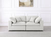 Serene Cream Linen Fabric Deluxe Cloud Modular Sofa
