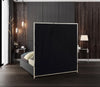 Milan Grey Faux Leather Queen Bed