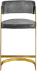 Stephanie Grey Velvet Stool