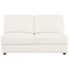 Emberson Upholstered Armless Loveseat Ivory