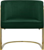 Rays Green Velvet Accent Chair