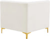 Alina Cream Velvet Corner Chair