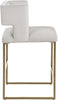 Caleb Cream Velvet Counter Stool