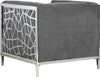 Opal Grey Velvet Chair