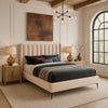 Nadia Pink Velvet Queen Bed