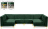 Alina Green Velvet Modular Sectional