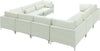 Julia Cream Velvet Modular Sectional (8 Boxes)