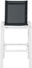 Nizuc Black Mesh Waterproof Fabric Outdoor Patio Aluminum Mesh Barstool
