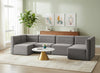 Quincy Grey Velvet Modular Sectional