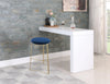 Tres Navy Velvet Bar Stool