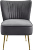 Tess Grey Velvet Accent Chair