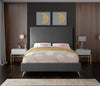 Jasmine Grey Velvet Full Bed