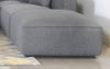 Jennifer Square Upholstered Ottoman Grey