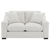 Ashlyn Upholstered Sloped Arms Loveseat White